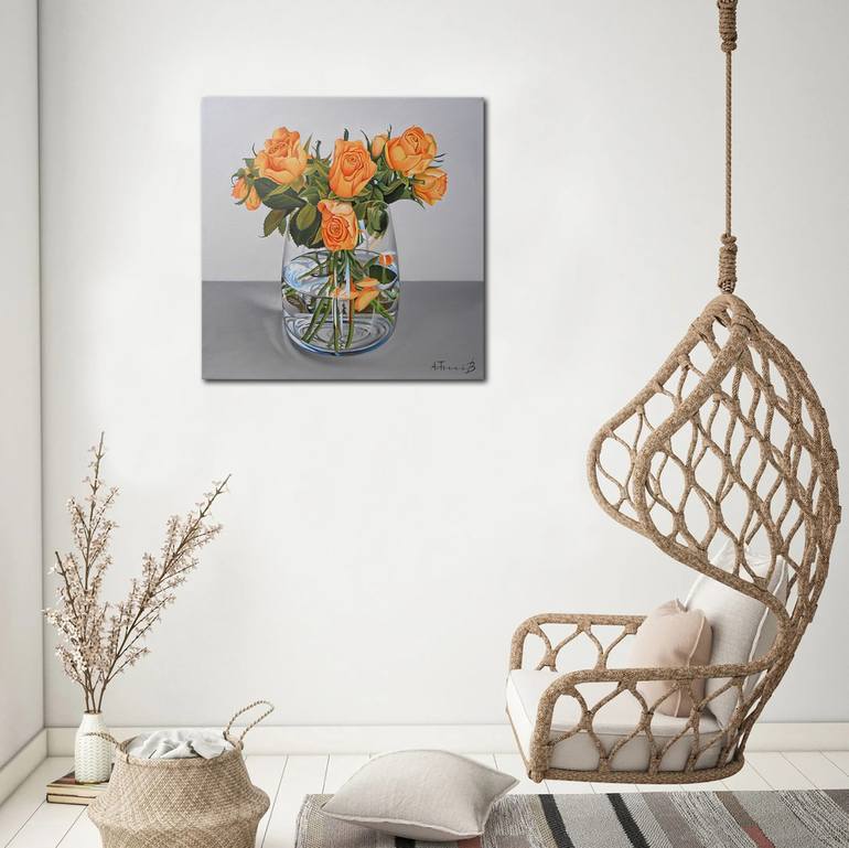 Original Realism Floral Painting by Alexander Titorenkov