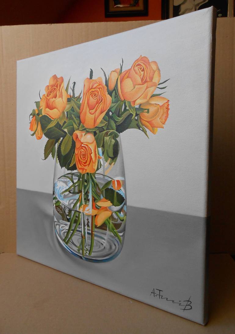 Original Realism Floral Painting by Alexander Titorenkov