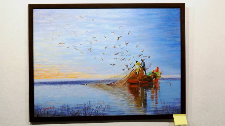 Original Realism Seascape Painting by Noreen A I