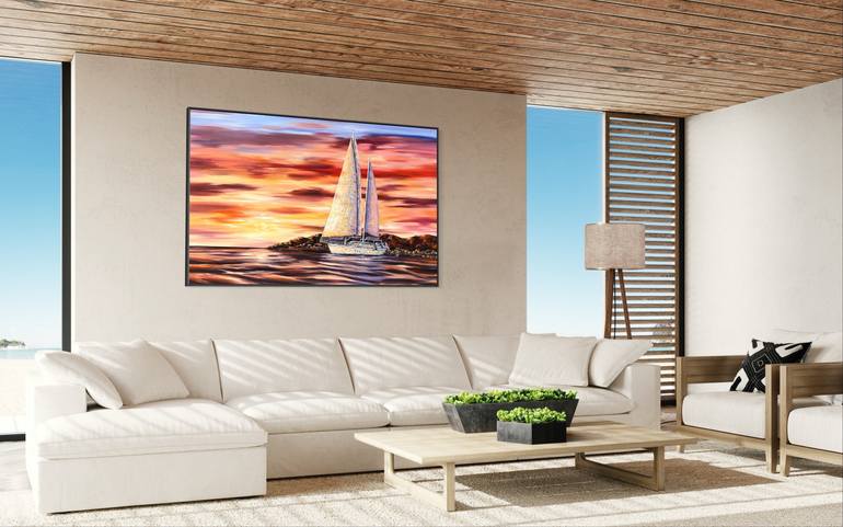 Original Yacht Painting by Tanya Stefanovich