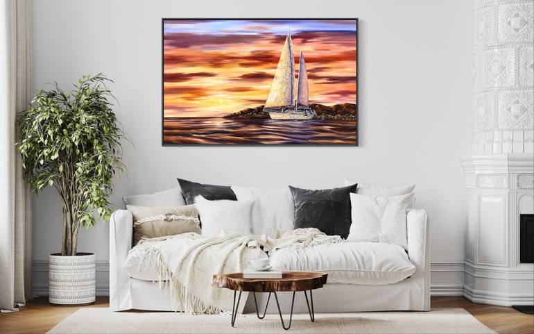 Original Yacht Painting by Tanya Stefanovich