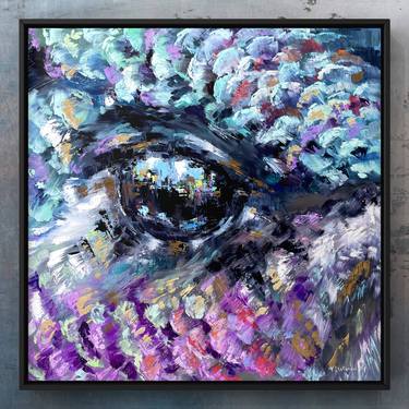 Bird series, Hummingbird, 70 x 70 cm, Framed thumb