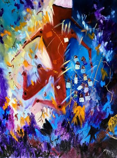 Original Abstract Popular culture Paintings by Nini Yūrei Ferrara