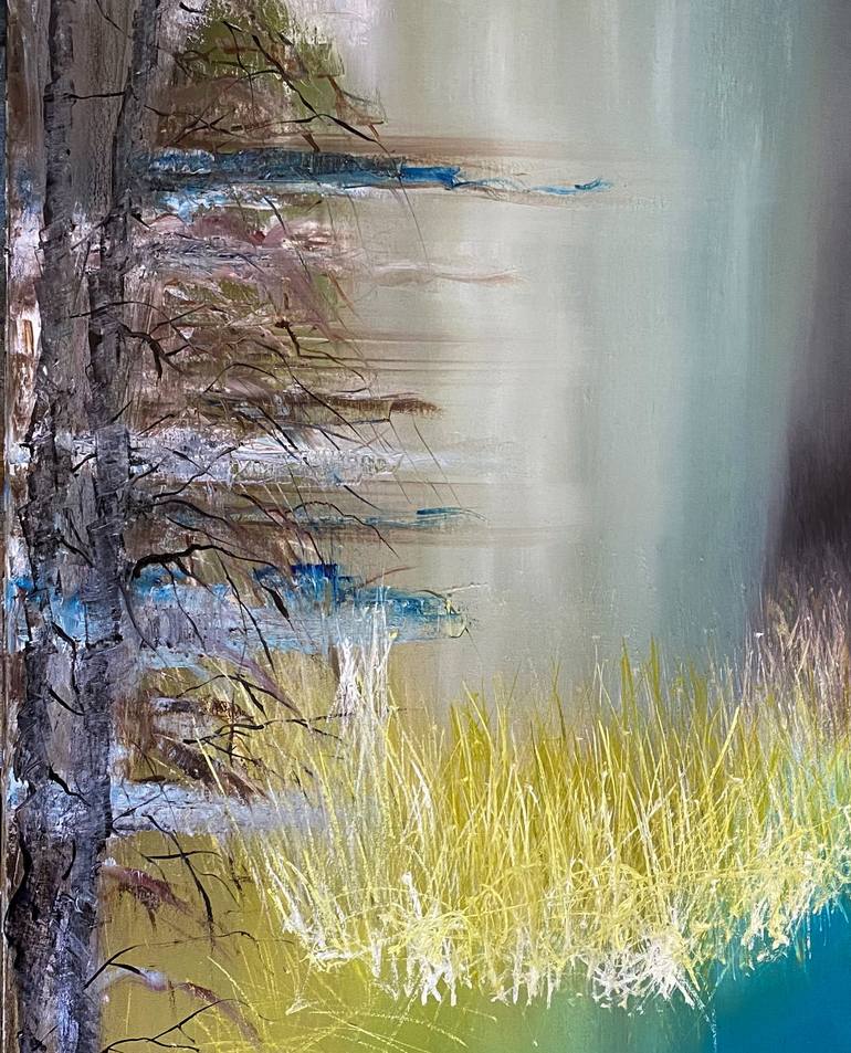 Original Abstract Landscape Painting by Nini Yūrei Ferrara