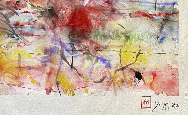 Original Abstract Expressionism Abstract Painting by Nini Yūrei Ferrara