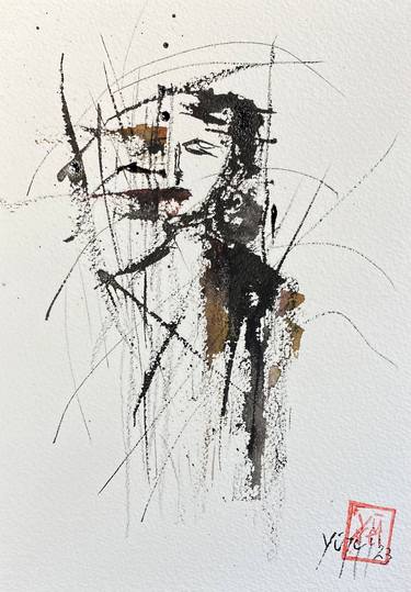 Print of Abstract People Paintings by Nini Yūrei Ferrara