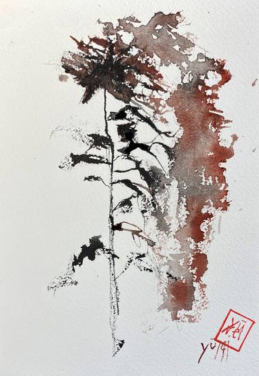 Original Abstract Floral Paintings by Nini Yūrei Ferrara