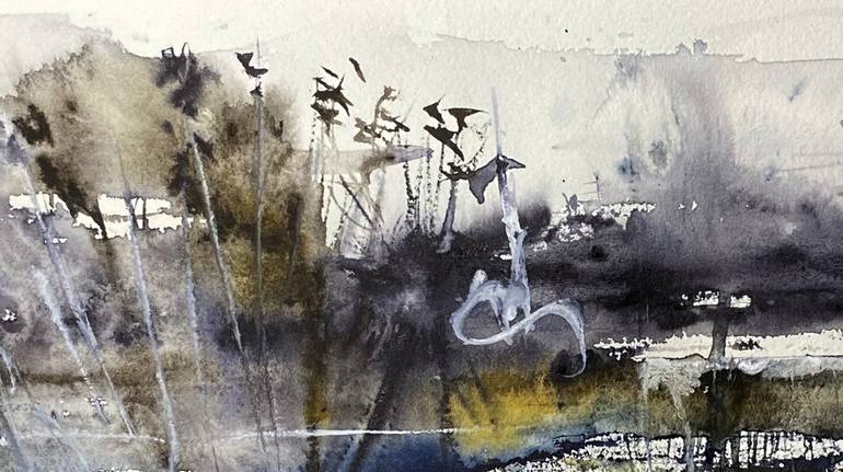 Original Abstract Landscape Painting by Nini YūRei Ferrara