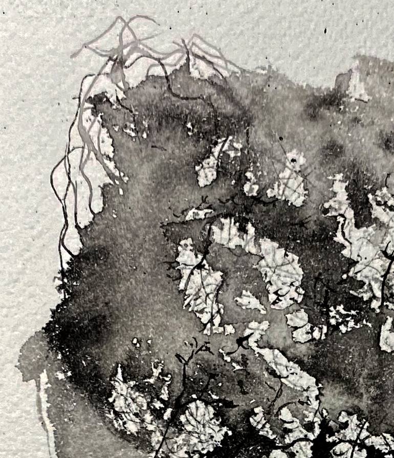 Original Abstract Nature Drawing by Nini Yūrei Ferrara