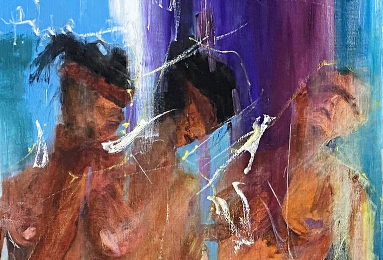 Original Abstract Expressionism Love Painting by Nini Yūrei Ferrara