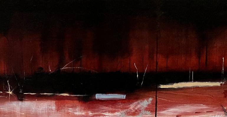 Original Abstract Expressionism Time Painting by Nini Yūrei Ferrara