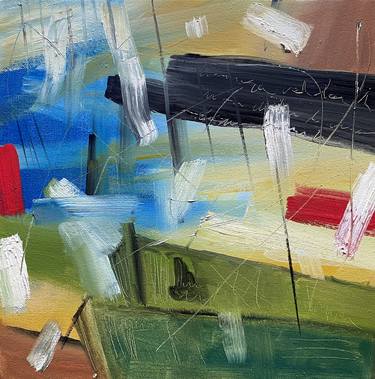 Original Abstract Boat Paintings by Nini Yūrei Ferrara