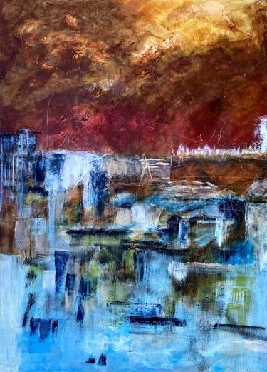 Original Abstract Landscape Paintings by Nini Yūrei Ferrara