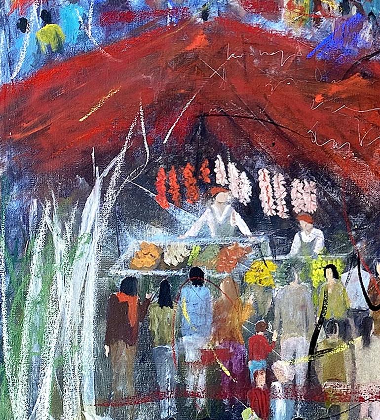 Original Abstract Expressionism People Painting by Nini YūRei Ferrara