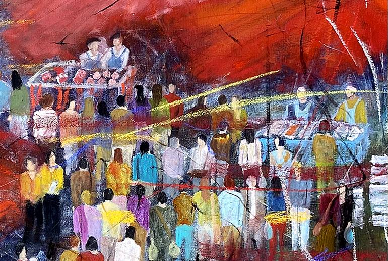 Original Abstract Expressionism People Painting by Nini YūRei Ferrara