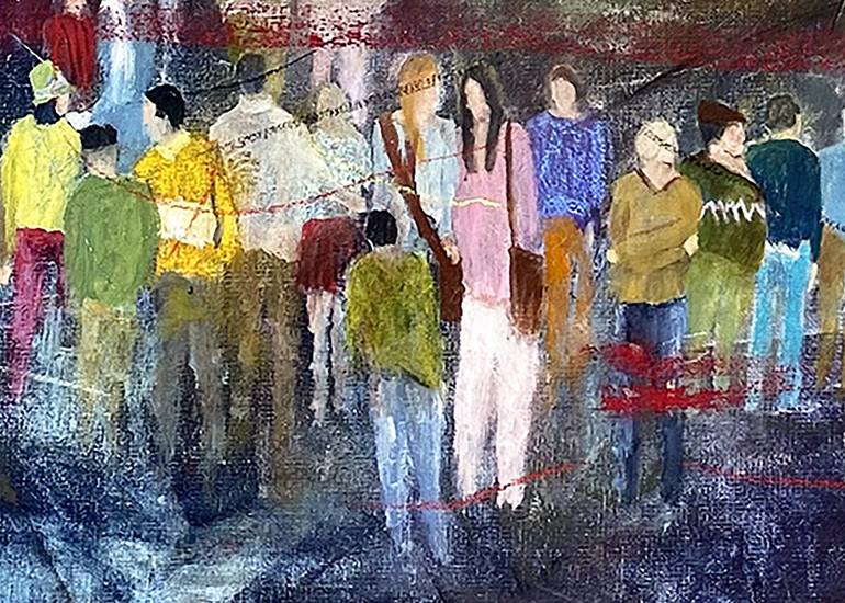 Original Abstract Expressionism People Painting by Nini YūRei Ferrara