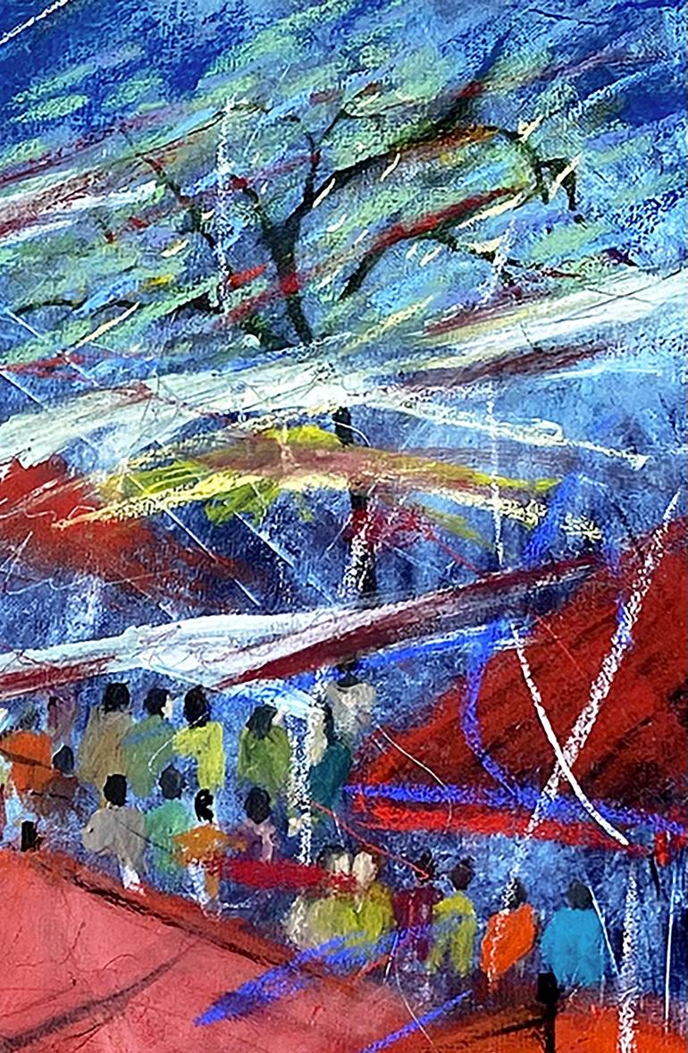 Original Abstract Expressionism People Painting by Nini YūRei Ferrara