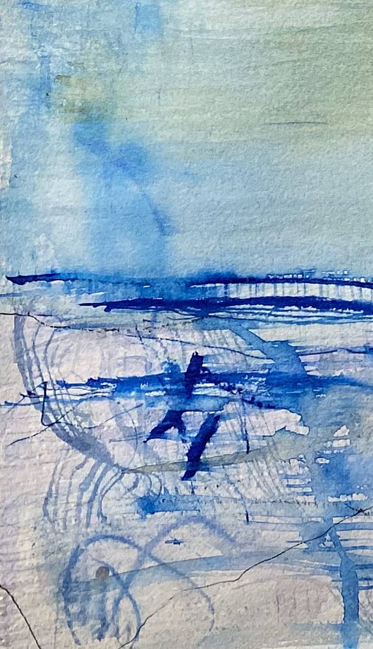 Original Abstract Seascape Painting by Nini Yūrei Ferrara