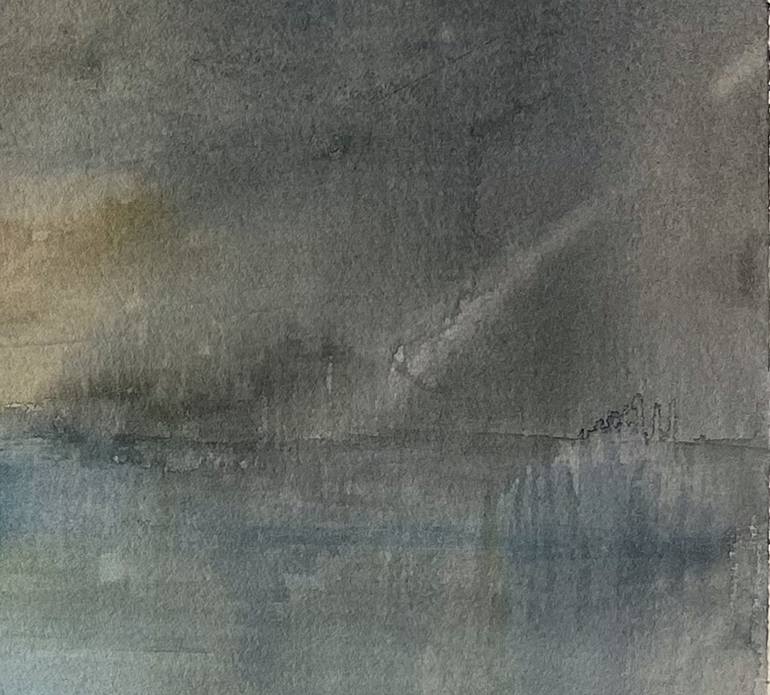 Original Abstract Seascape Painting by Nini Yūrei Ferrara