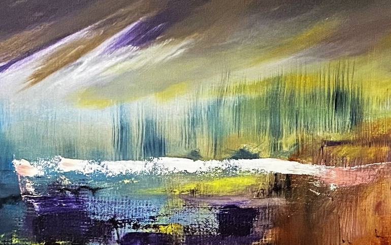 Original Abstract Landscape Painting by Nini Yūrei Ferrara