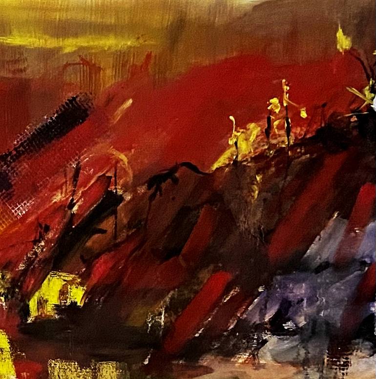 Original Abstract Landscape Painting by Nini Yūrei Ferrara