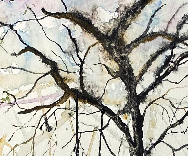 Original Abstract Expressionism Tree Painting by Nini Yūrei Ferrara