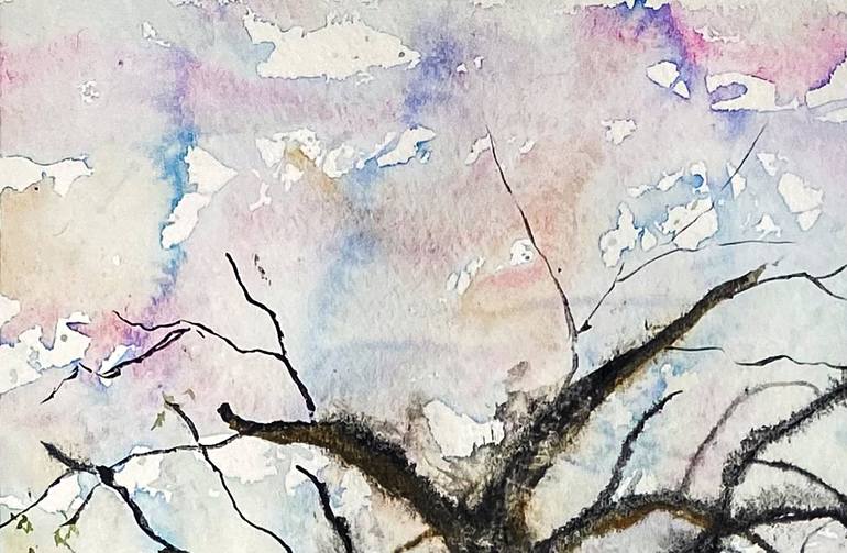 Original Abstract Expressionism Tree Painting by Nini Yūrei Ferrara