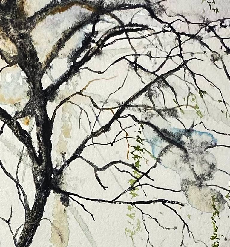 Original Abstract Expressionism Tree Painting by Nini Yūrei Ferrara