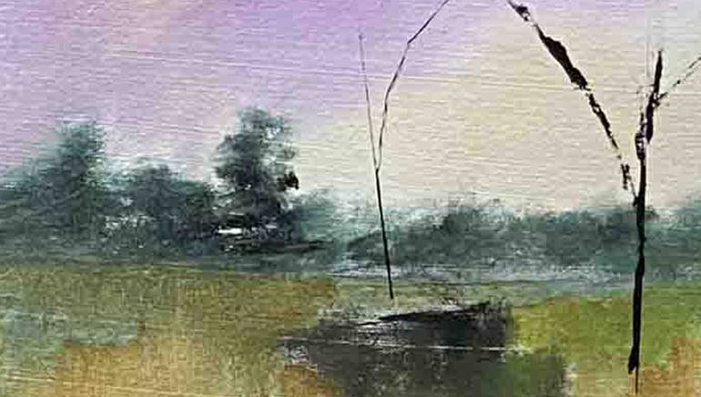 Original Landscape Painting by Nini Yūrei Ferrara