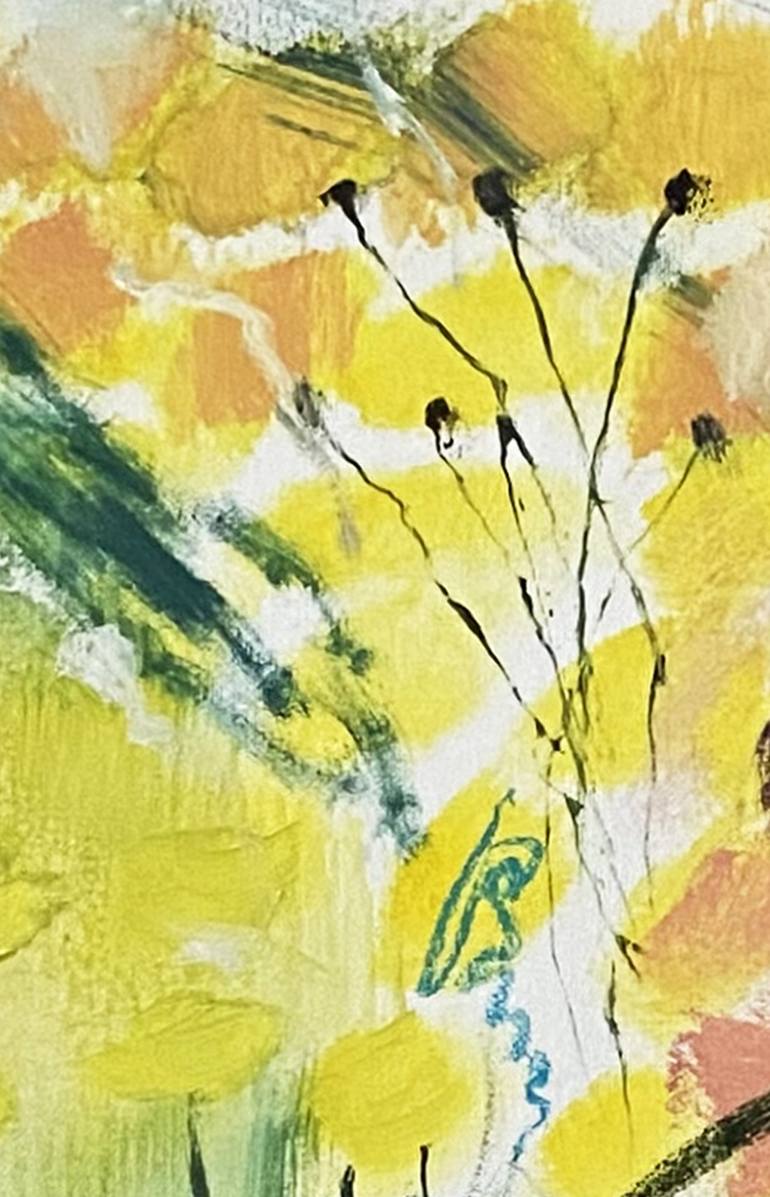 Original Abstract Floral Painting by Nini Yūrei Ferrara