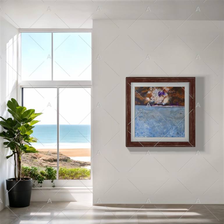 Original Abstract Seascape Painting by Nini Yūrei Ferrara