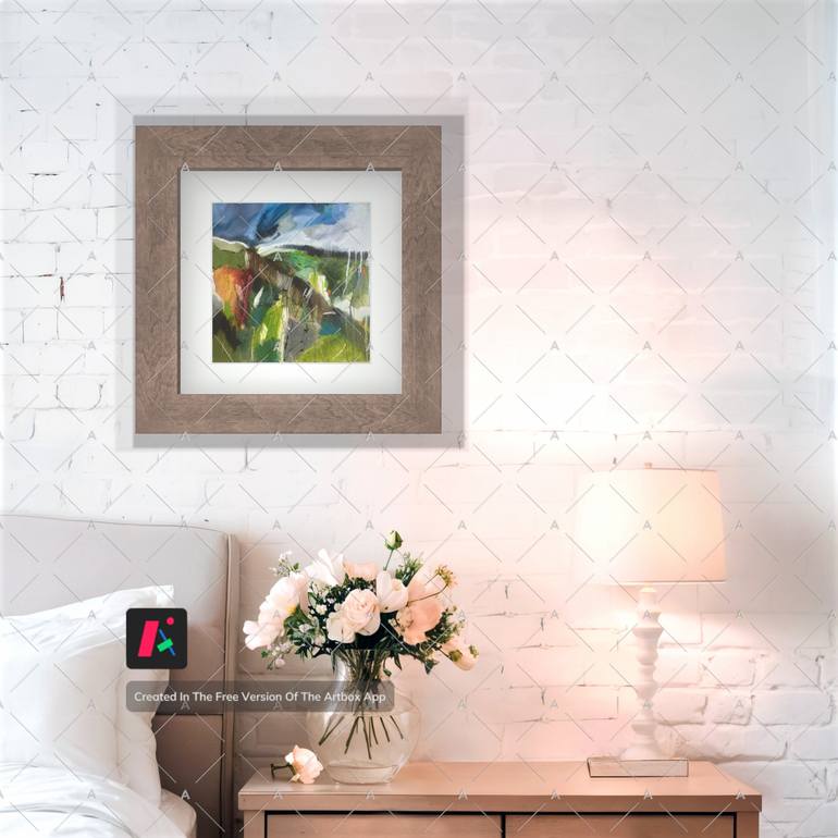 Original Abstract Landscape Painting by Nini YūRei Ferrara