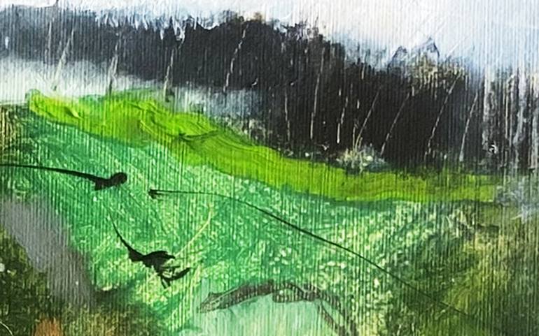 Original Abstract Landscape Painting by Nini YūRei Ferrara