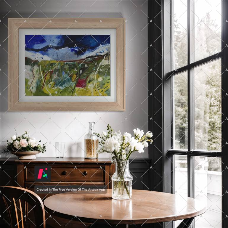 Original Abstract Landscape Painting by Nini YūRei Ferrara