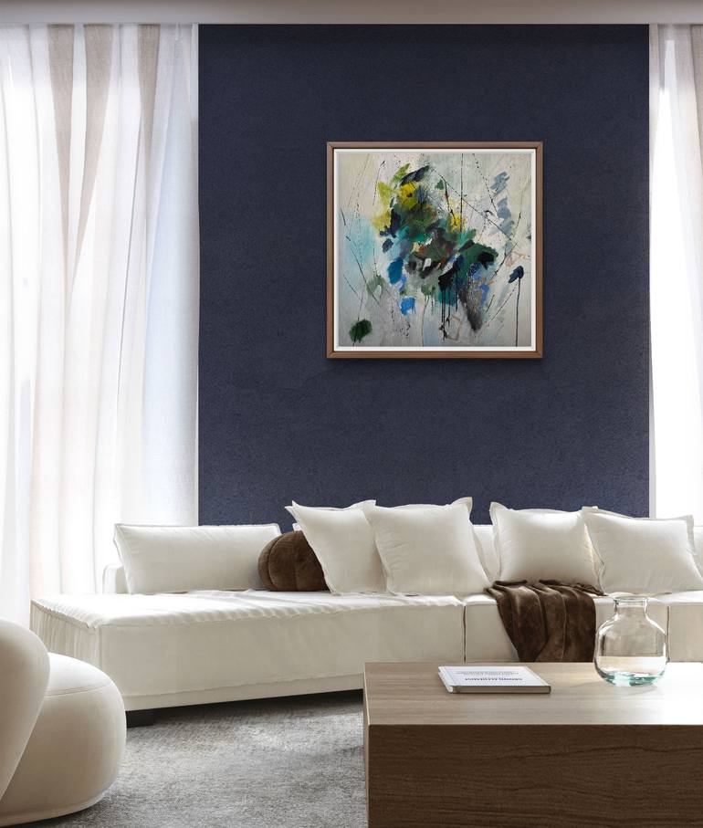 Original Abstract Floral Painting by Nini YūRei Ferrara
