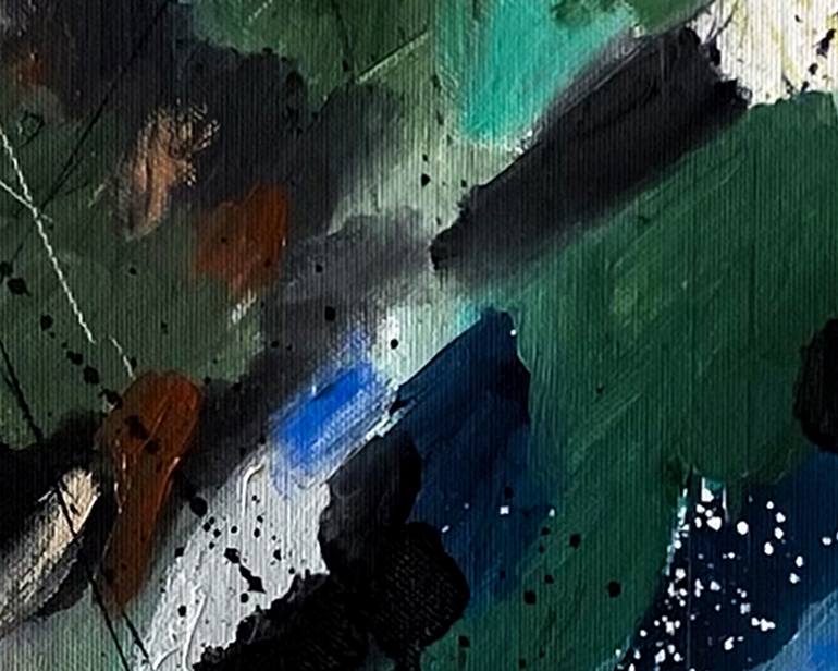 Original Abstract Floral Painting by Nini YūRei Ferrara