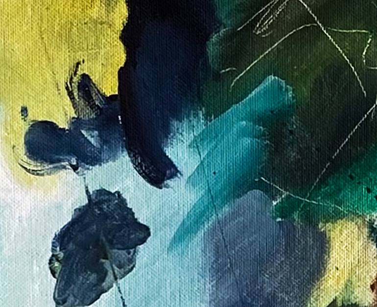 Original Abstract Floral Painting by Nini YūRei Ferrara