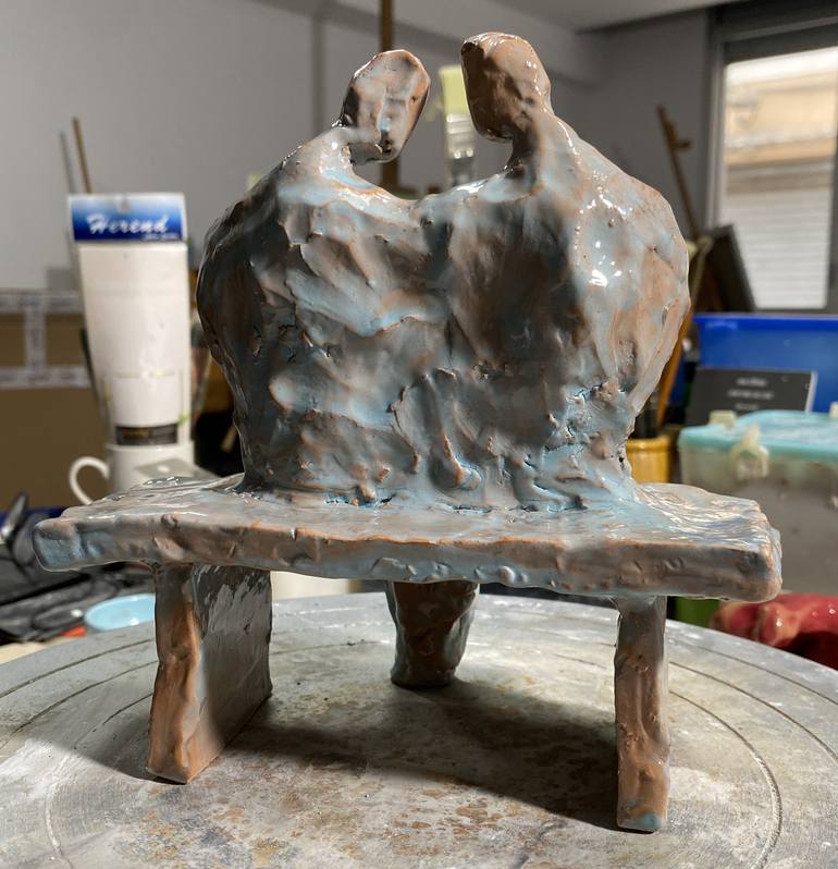 Original Abstract People Sculpture by Nini YūRei Ferrara