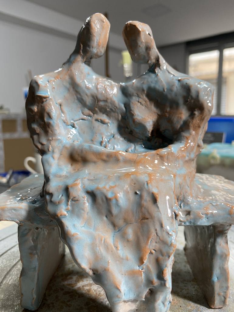 Original Abstract People Sculpture by Nini YūRei Ferrara