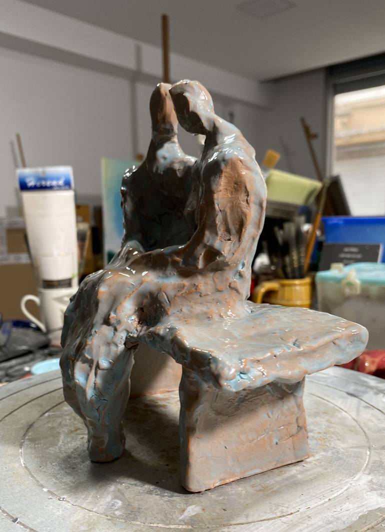 Original Abstract People Sculpture by Nini YūRei Ferrara