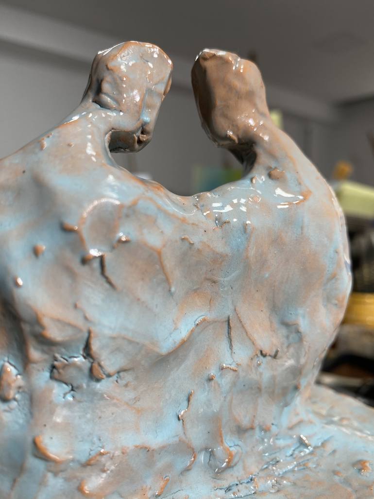 Original Abstract People Sculpture by Nini YūRei Ferrara