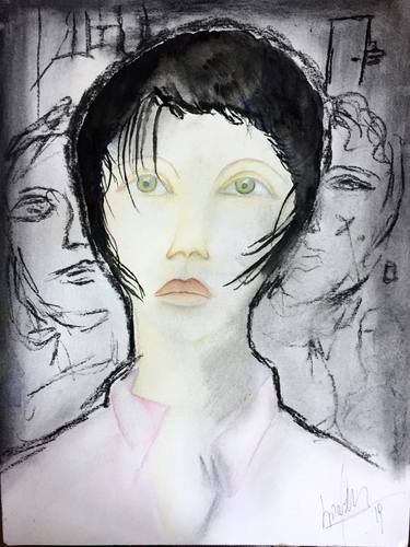Print of Conceptual Portrait Paintings by Nini Yūrei Ferrara
