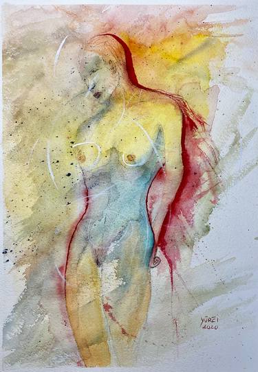 Original Abstract Expressionism Nude Paintings by Nini Yūrei Ferrara
