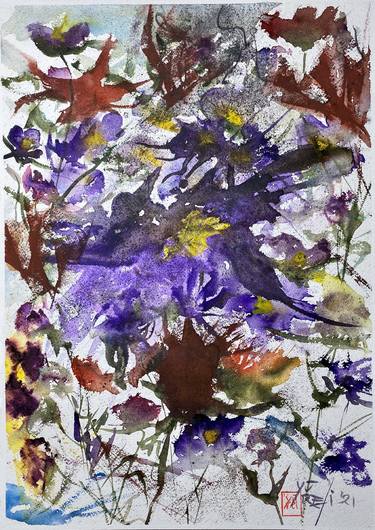 Print of Abstract Floral Paintings by Nini Yūrei Ferrara