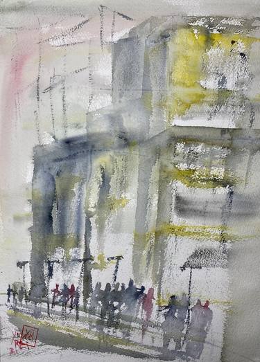 Print of Abstract Cities Paintings by Nini Yūrei Ferrara