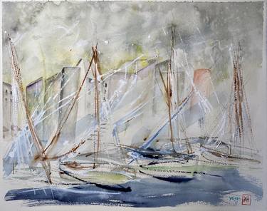 Print of Abstract Boat Paintings by Nini Yūrei Ferrara