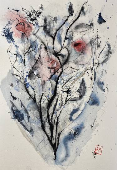 Original Abstract Tree Paintings by Nini Yūrei Ferrara