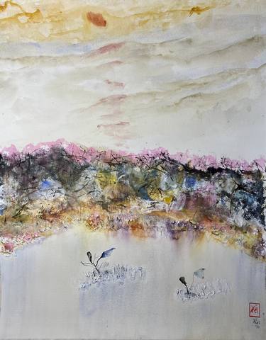 Original Abstract Landscape Paintings by Nini Yūrei Ferrara