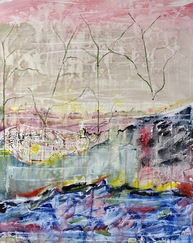 Original Abstract Expressionism Landscape Paintings by Nini Yūrei Ferrara