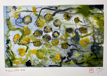Print of Abstract Expressionism Floral Paintings by Nini Yūrei Ferrara